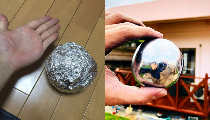 DIY: Se hvordan du forvandler baller av aluminiumsfolie til vakre kuler