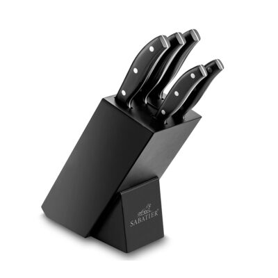 Lion Sabatier Mon Bloc Knivblokk m/Kniver 6 Deler Sort