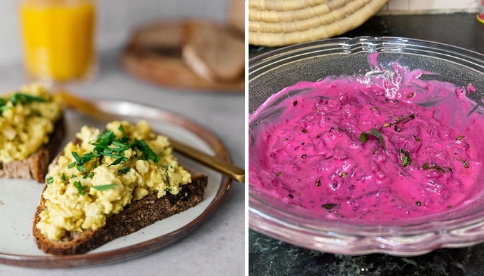 Herlige til helgefrokosten og koldtbordet: Eggesalat og rødbetesalat