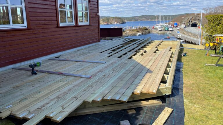 Terrassebygging er et sikkert vårtegn og en gjennomsnitts terrasse er 40-50 m2. FOTO: Grønt Fokus