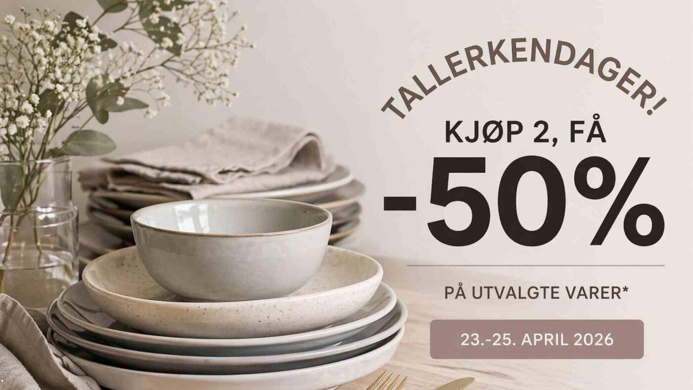 Populære tallerkener på tilbud hos Tilbords under “tallerkendager”